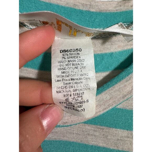 Love, Kuza Mint Oat Striped Maxi Dress Small - Picture 10 of 12